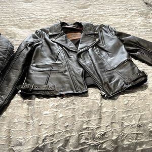 Woman’s Leather jacket with liner.  Size small.  Worn once.  Paid $250 for it.